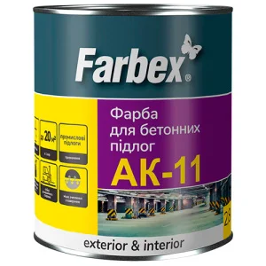Фарба для бетонних підлог Farbex АК-11 сіра 12кг