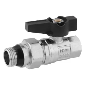 Кран-американка кульовий з антипротіканням Karro Uno Black 1/2“ ВЗ PN40 (KR-100059)