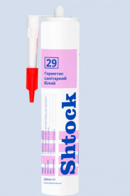 Герметик силиконовый Shtock санитарный 280мл белый (10611103)