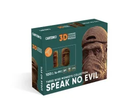 Фото картонный конструктор cartonic 3d puzzle three wise monkeys. speak no evil (cartspeak)