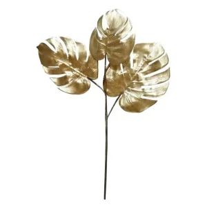 Фото искусственная ветвь engard monstera золотая 65см (tw-20)
