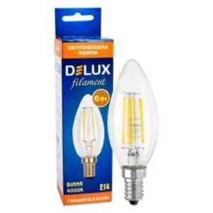 Світлодіодна лампа Delux BL37B 6Вт 4000K 220В E14 filament (90011684)