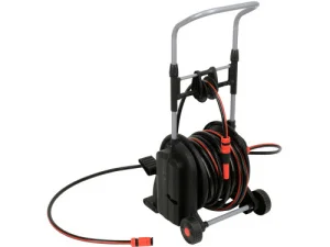 Шланг для полива Yato с самосматывающейся катушкой и прямым оросителем 1/2“ 25м (YT-90120)