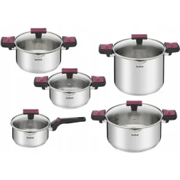 Фото набор посуды tefal cook&clip 10 предметов (g723sa74)