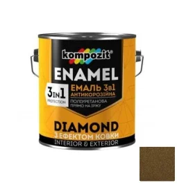 Эмаль антикоррозийнная Kompozit DIAMOND 3в1 бронза 9л