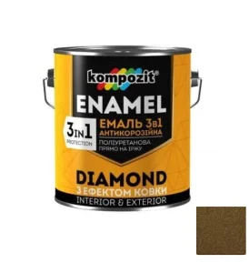Емаль антикорозійна Kompozit DIAMOND 3в1 бронза 9л