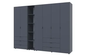 Комплект Doros Гелар 42005058 з етажеркою Графіт 270,7х49,5х203,4см (1932722581)