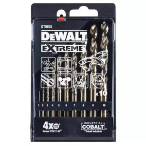 Набір свердел по металу DeWALT EXTREME COBALT HSS-Co 10шт (DT5935)