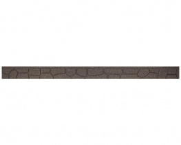 Бордюрная лента MultyHome Камни 9х2х120 см, серо-коричневый