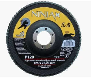 Круг пелюстковий шліфувальний Virok Ninja опуклий Т29 125х22мм Р120 (65V612)