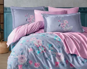 Комплект постільної білизни Hobby Exclusive Sateen Calvina бузковий 200x220см євро (54513)