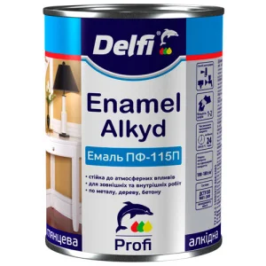 Емаль алкідна Delfi ПФ-115П світло-сіра 2,8кг