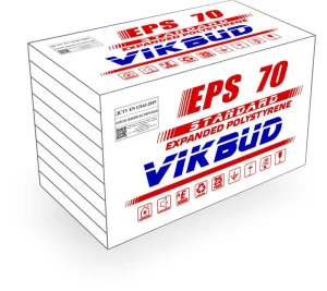 Пінопласт Vikbud EPS70 1000x500x20мм 14кг/м3