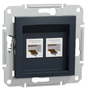 Розетка комп'ютерна Schneider Asfora EPH4400171 антрацит