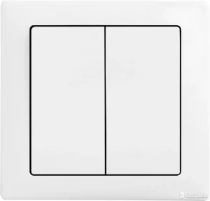 Вимикач Delux Wega 2 клавішний білий (10040334)