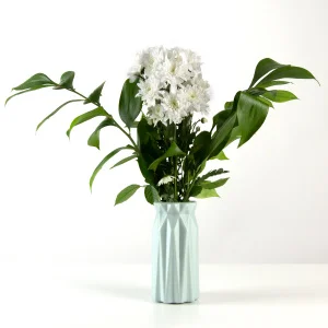 Ваза декоративна MVM DH-FLOWERS-01 77х85х180мм блакитна (DH-FLOWERS-01 BLUE)