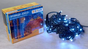 Гірлянда зовнішня Delux Icicle 75LED 2x0,7м IP44 білий (90020896)