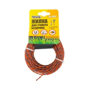 Леска для триммера MasterTool SPIRAL бесшумная 2,40ммx15м (19-1624)