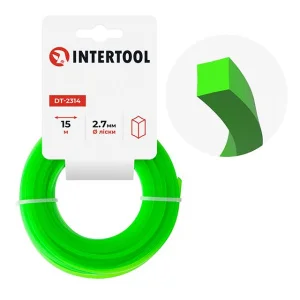 Леска для триммера Intertool квадрат 2,7ммх15м (DT-2314)