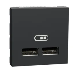 Розетка USB Schneider Unica New NU341854 антрацит