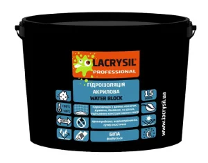 Мастика гідроізоляційна акрилова Lacrysil WaterBlock 3кг