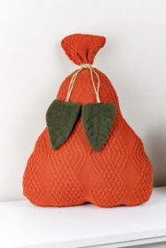 Фото декоративная подушка прованс подушка-груша оранжевая 40см (030785)