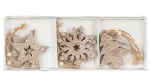 Фото набор новогодних украшений house of seasons шампань 6 предметов (8720967049332)