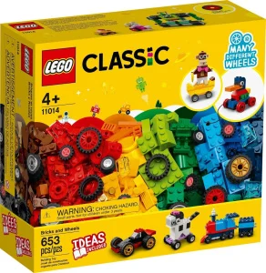 Фото конструктор lego classic кубики и колеса 653 деталей (11014)