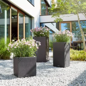 Вазон Lechuza Canto Stone High 30 світло-бежевий 30x30x56см 12л (13601)