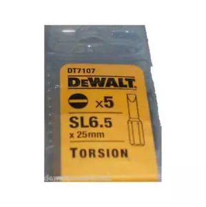 Набір біт DeWALT Slotted 6.5, 25 мм, 5 шт (DT7107)
