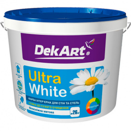 Краска интерьерная для стен и потолков DekArt Ultra White 6,3кг