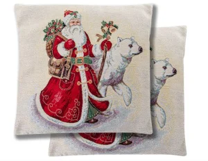 Фото наволочка новогодняя lefard home textile snowing с люрексом 45x45 см (716-173)