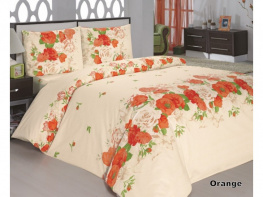 Фото комплект постельного белья classi 2 сп. 175x210 flora оранжевый