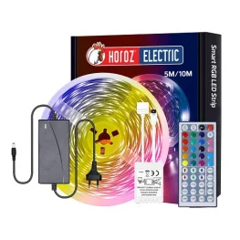 Фото лента светодиодная horoz electric victory-10 rgb 10w/м 800lm/м ip20 50x50 60led/м, длина 10м (081-028-0002-010)