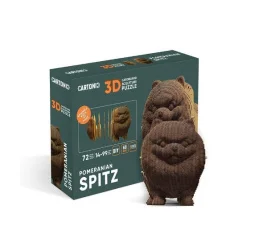 Фото картонный конструктор cartonic 3d puzzle pomeranian spitz (cartspits)