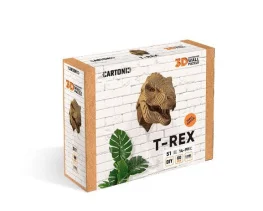 Фото картонный настенный конструктор cartonic 3d puzzle t-rex (cwrex)