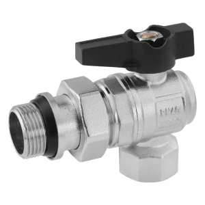 Кран-американка кульовий з антипротіканням Karro Uno Black 3/4“ ВЗ PN40 (KR-100056)