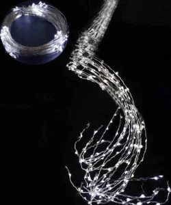 Фото светодиодная гирлянда slipo пучок-роса 200led, 10 линий по 2м, теплый белый (1920-07)