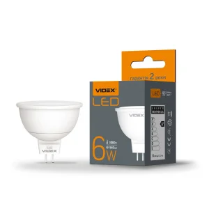 Лампа VIDEX MR16e 6W GU5,3 3000K (VL-MR16e-06533)