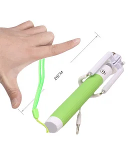 Фото селфи-монопод uft 2g mini со шнуром light green