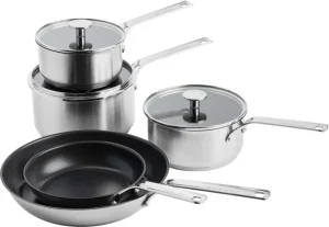 Фото набор посуды kitchenaid sss, 8 предметов, 16,18,20 см, 1,49,2,13,3,11 л, 20+28 см (cc004221-001)