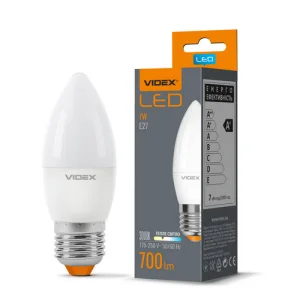 Лампа VIDEX C37e 7W E27 3000K (VL-C37e-07273)