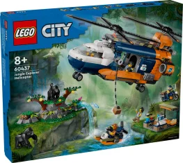 Фото конструктор lego city вертолет в базовом лагере для исследования джунглей (60437)