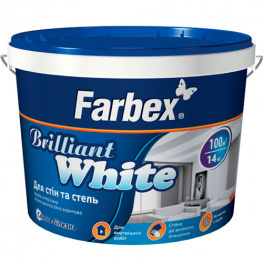 Краска интерьерная Farbex Brilliant White белая 14кг
