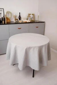Скатертина Прованс Перлина Silver d180см (037606)
