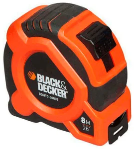 Рулетка вимірювальна BLACK+DECKER з міцного ABS пластику 8 м BDHT0-30095