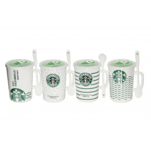 Чашка з вакуумною кришкою і ложкою Starbucks 400мл