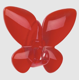 Фото декор-крючок spirella mariposa красный (10.13946)