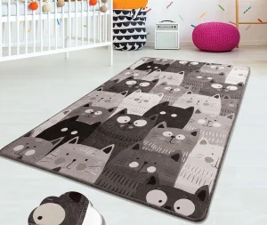 Фото коврик в детскую комнату chilai home cats gri 100x160см (ch_110024143)