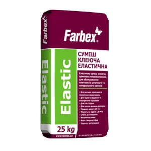 Клей для плитки та керамограніту Farbex Elastic 25кг